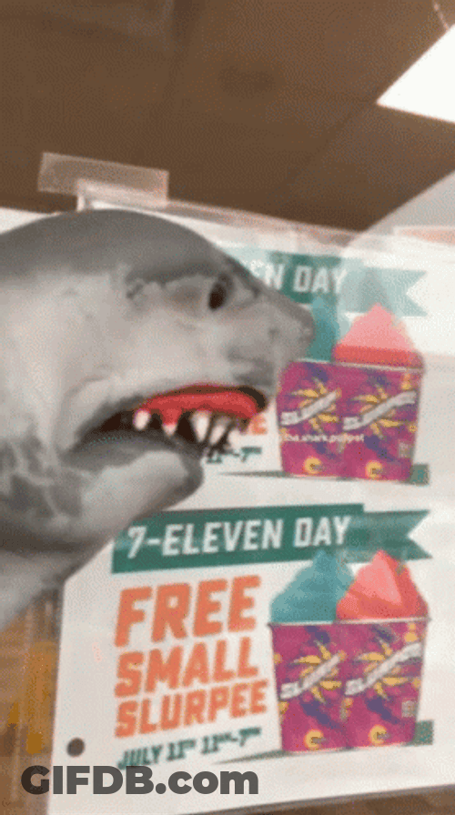 Shark Puppet Free Small Slurpee GIF