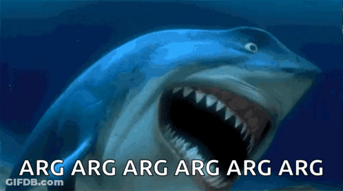 Shark Saying Arg Arg Arg GIF