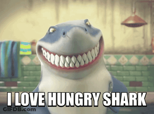 Shark Saying I Love Hungry Shark GIF