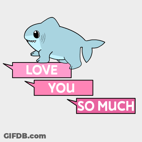Shark Saying I Love You So Much GIF