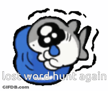Shark Saying Lost Word Hunt Again GIF
