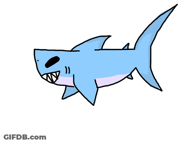 Shark Snoring Blowing Bubbles Cartoon GIF