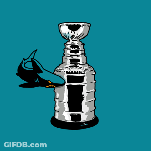 Shark Sticking Tail Out Of Trophy GIF