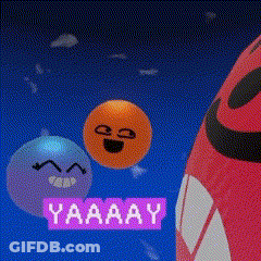 Shark With Smiley Face Saying Yaaaay GIF