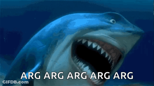 Shark With Wide Open Mouth Arg Arg Arg GIF