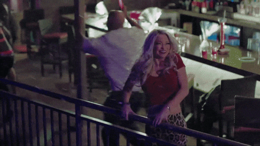 Sharknado Eating A Woman In Bar GIF