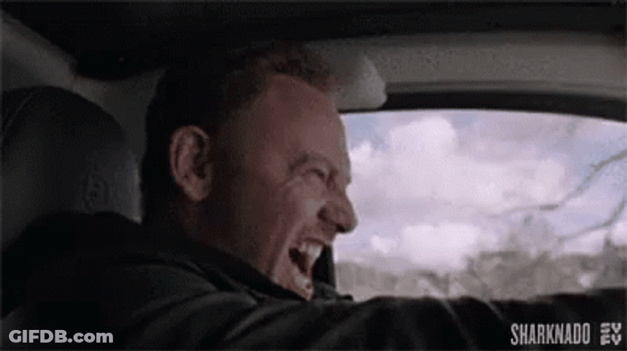 Sharknado Fin Shepard Driving GIF