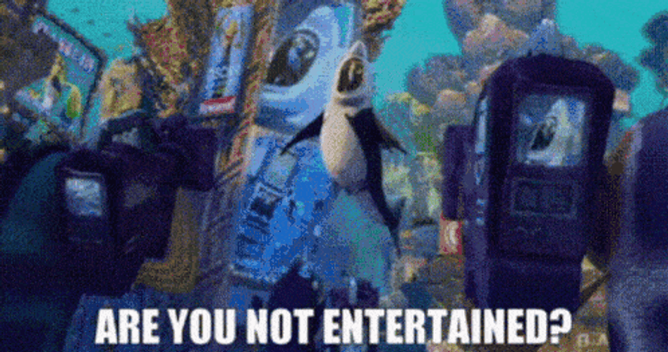 Sharks Tale Are You Not Entertained GIF
