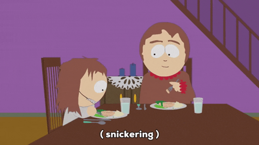 Sharon Marsh Snickering Let Out Hee Hee GIF