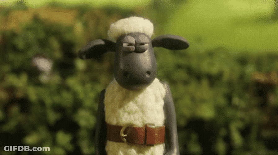 Shaun The Sheep Cracking Knuckles GIF