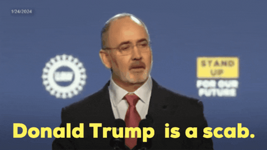 Shawn Fain Donald Trump Is Scab GIF