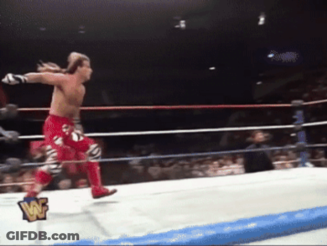 Shawn Michaels Flipping Over GIF