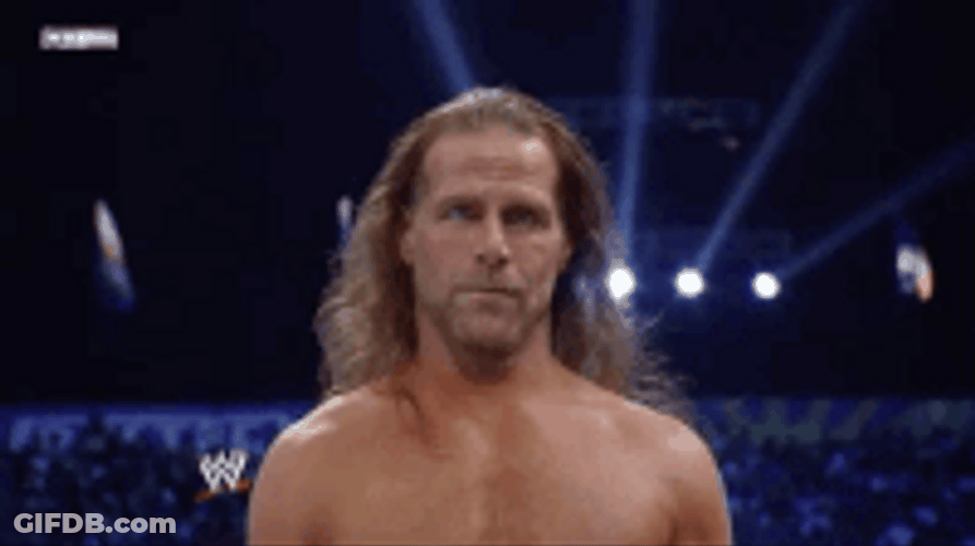 Shawn Michaels Shouting You Can Leave Now GIF