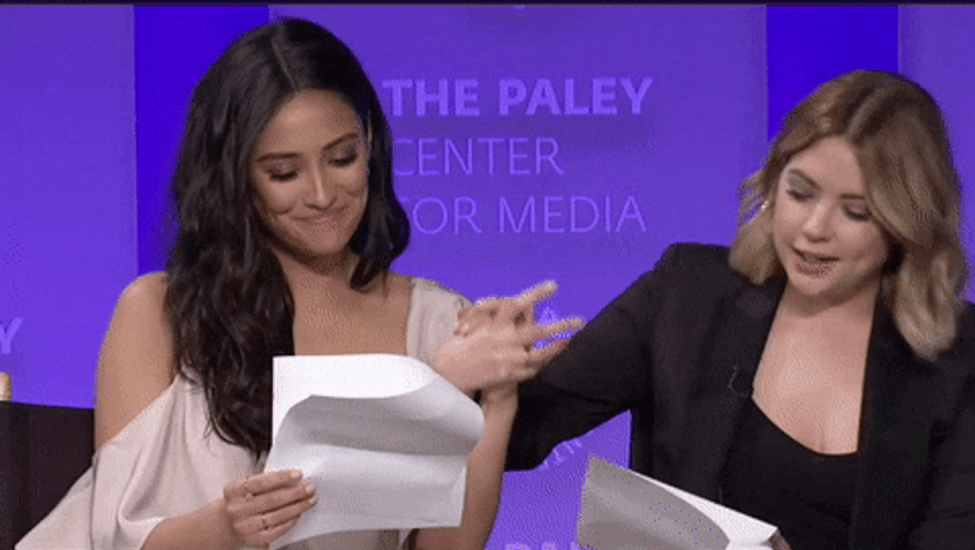 Shay Mitchell Ashley Benson Holding Hands GIF