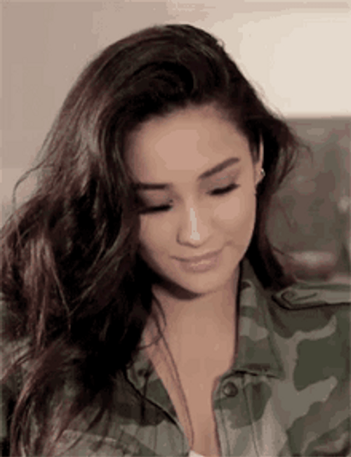 Shay Mitchell Shy Smirk GIF