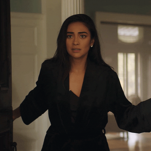 Shay Mitchell Slamming Door GIF