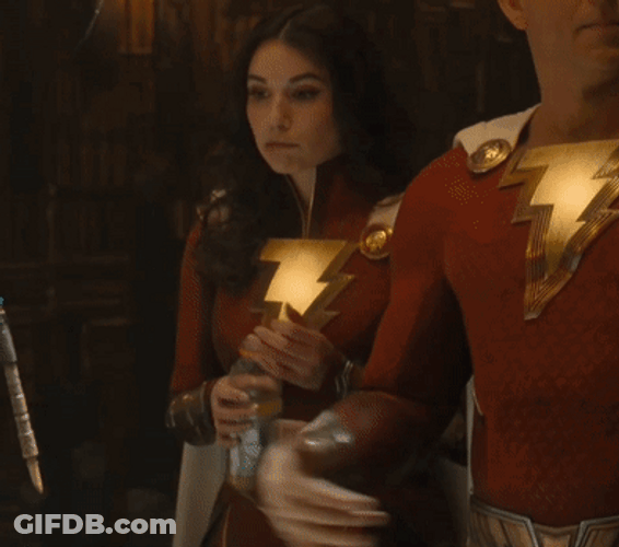 Shazam 2 Mary Bromfield Drinks Water GIF