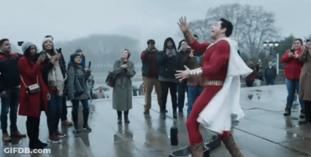 Shazam Lightning Power GIF