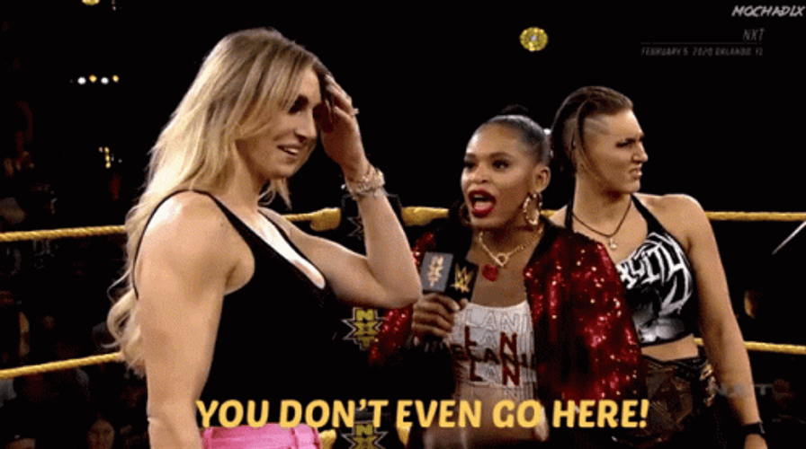 She Doesn't Even Go Here Bianca Belair WWE GIF