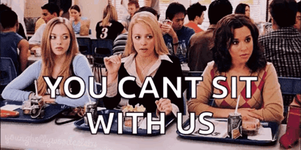 She Doesn't Even Go Here Mean Girls Scene GIF