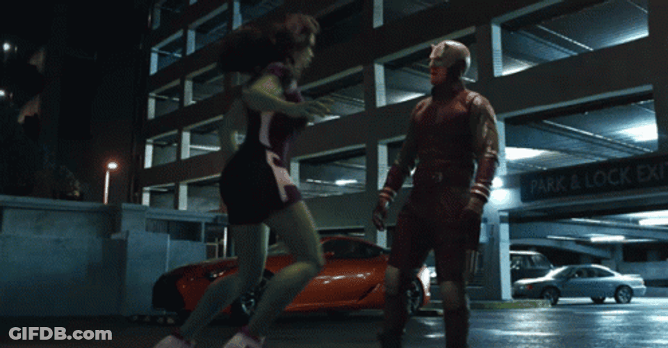 She Hulk Daredevil Fight GIF