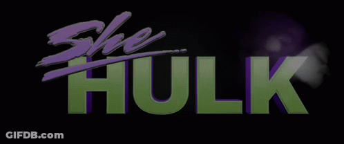 She-Hulk Logo Purple Green Letters GIF