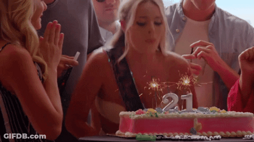 She Is Celebrating 21 St Birthday GIF