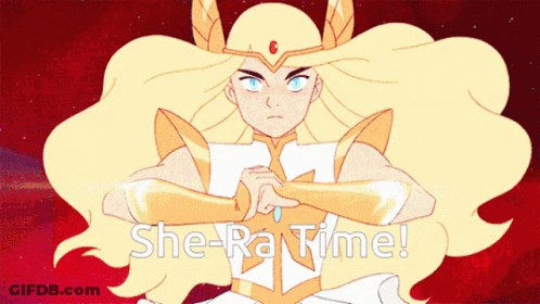 She Ra From She Ra And The Princesses Of Power Shows Off Her Muscles GIF