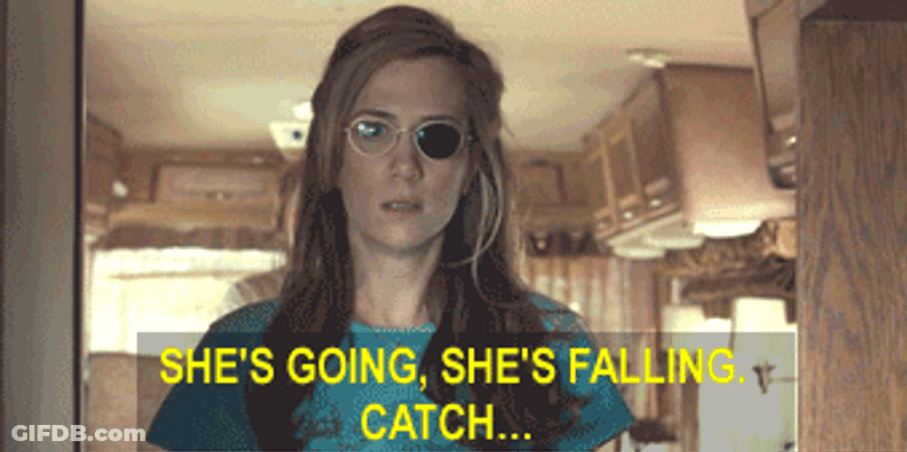 She's Falling Tired Funny Face GIF