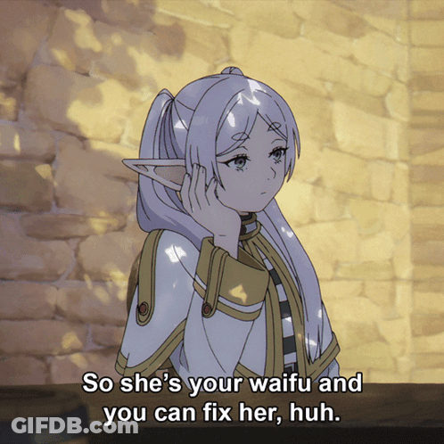 She's Your Waifu And You Can Fix Her Girl GIF
