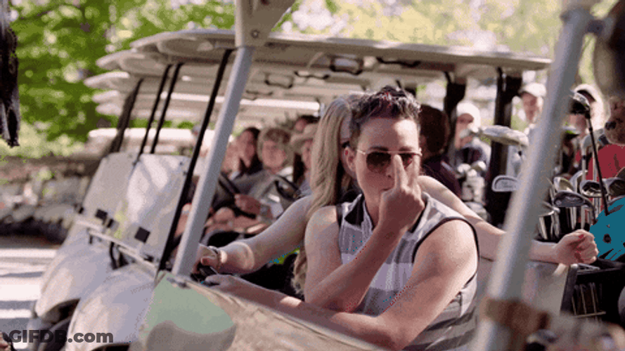 She Want Some Race Using Golf Cart GIF