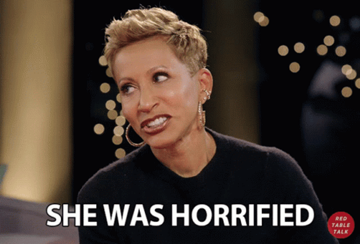 She Was Horrified While Doing The Interview GIF