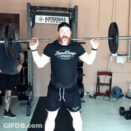 Sheamus Barbell Back Out Working Out GIF