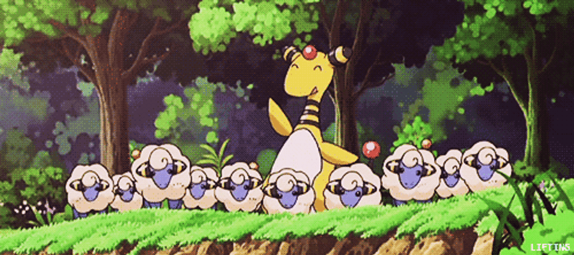 Sheep Ampharos Pokemon GIF