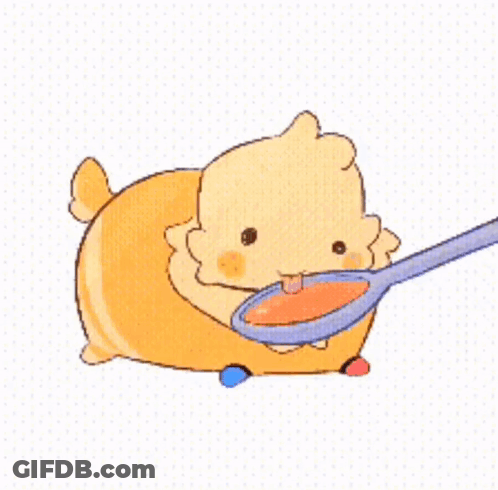 Sheep Holding Spoon GIF