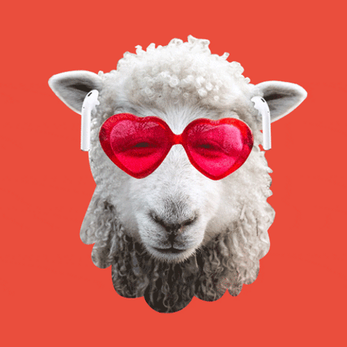 Sheep Love Heart GIF
