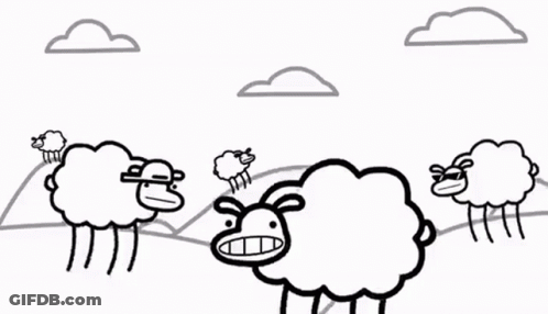 Sheep Next To Tree GIF