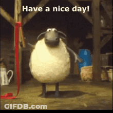 Sheep Saying Have A Nice Day GIF