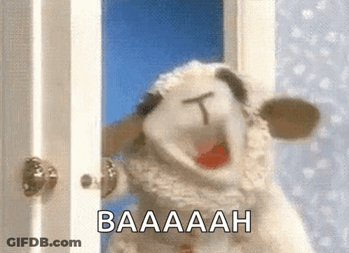 Sheep With Eyes Closed Saying Tastey GIF