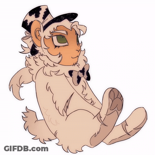 Sheep With Top Hat And Bow Tie GIF