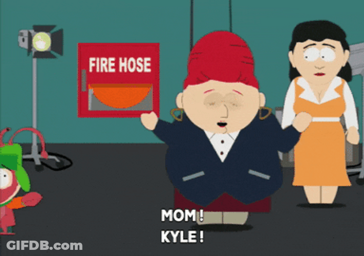 Sheila Broflovski Hug Near Fire Hose GIF