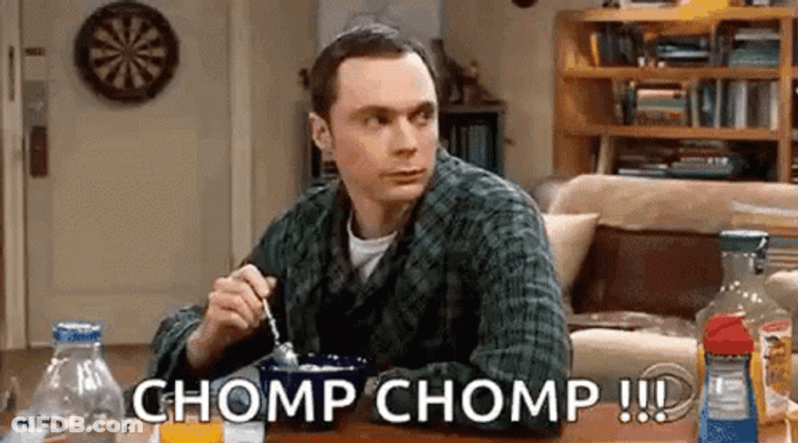 Sheldon Cooper Chomp GIF