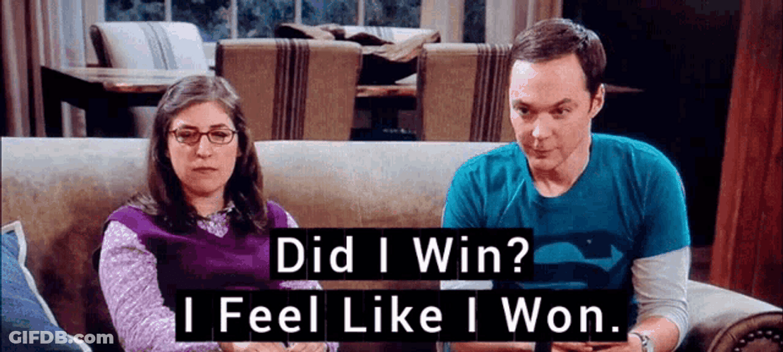 Sheldon Cooper Feels Like Winning GIF