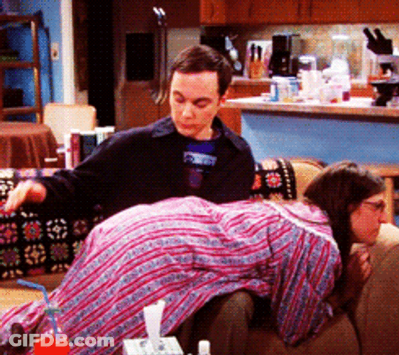 Sheldon Cooper Tapping The Nalgadas Girl's Butt GIF