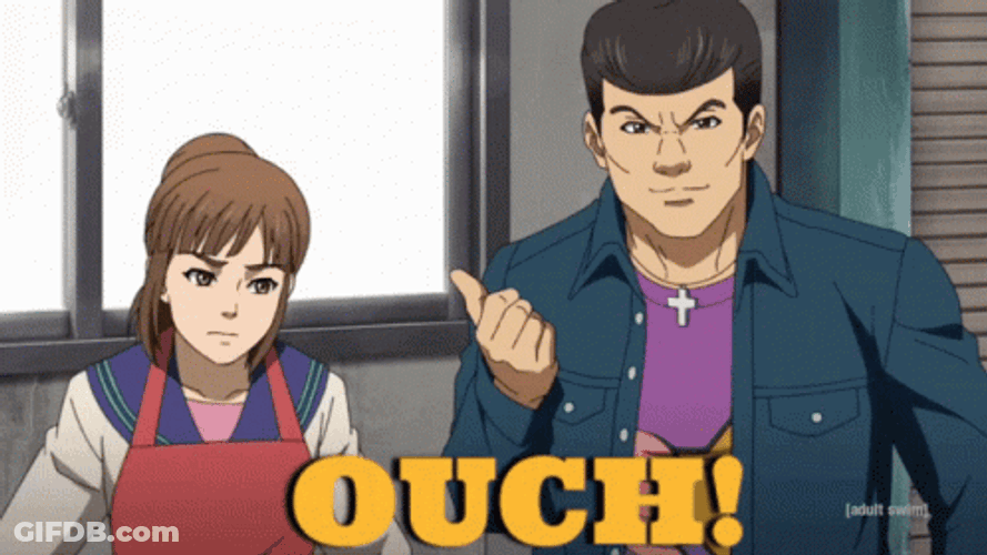 Shenmue Anime Head Smack Ouch GIF