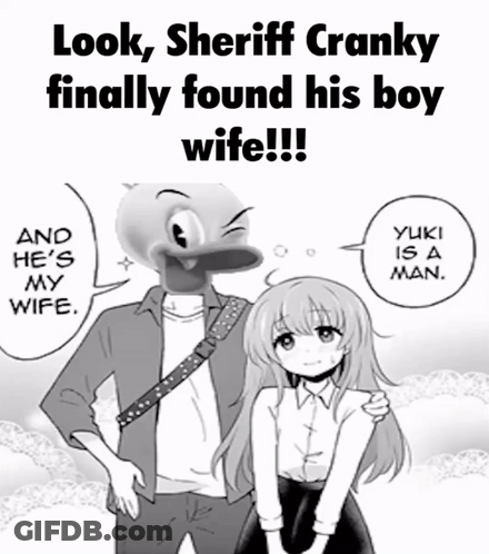 Sheriff Cranky Finally Found His Boy Wife !!! GIF