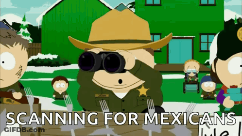 Sheriff With Binoculars Scanning GIF