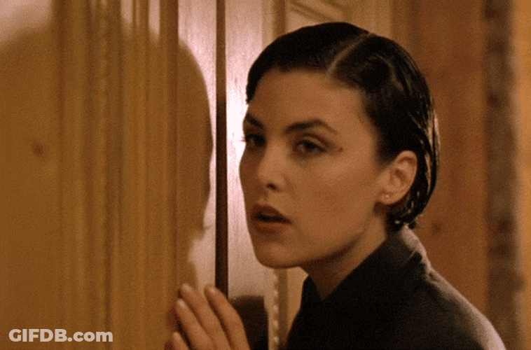 Sherilyn Fenn Spy On Door GIF