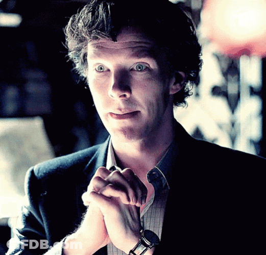 Sherlock Holmes Big Smile GIF