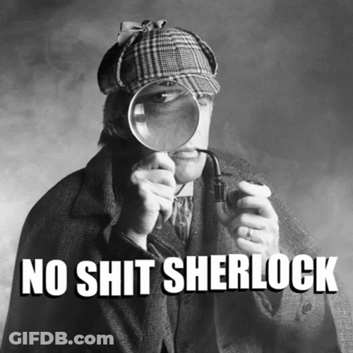 Sherlock Holmes Black And White GIF